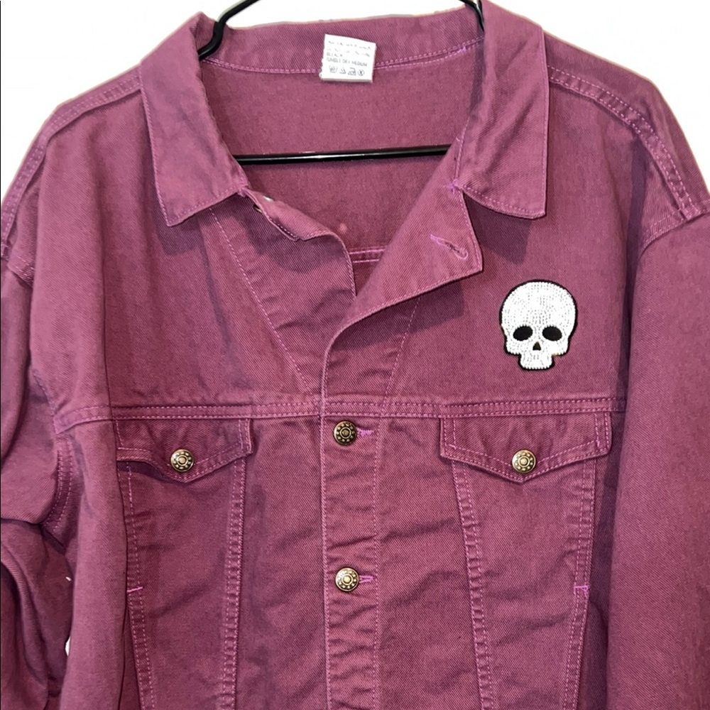 (Up) Cycled Wild Spirit Purple Jacket with Skull Design
